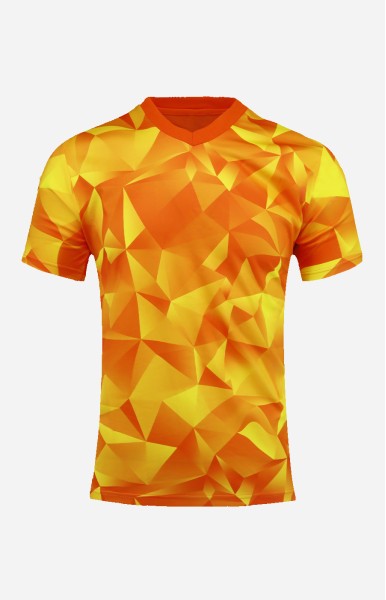 Personalize Men Soccer Jersey - XVI Orange and Yellow